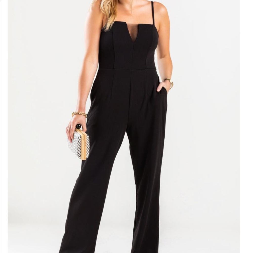 NWOT Mesh Cutout Jumpsuit